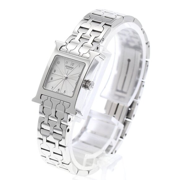 HERMES H watch mini HH1.110 Silver Dial Quartz Ladies Watch - Picture 1 of 11